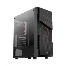 Корпус AeroCool Menace Saturn FRGB Midi-Tower черный